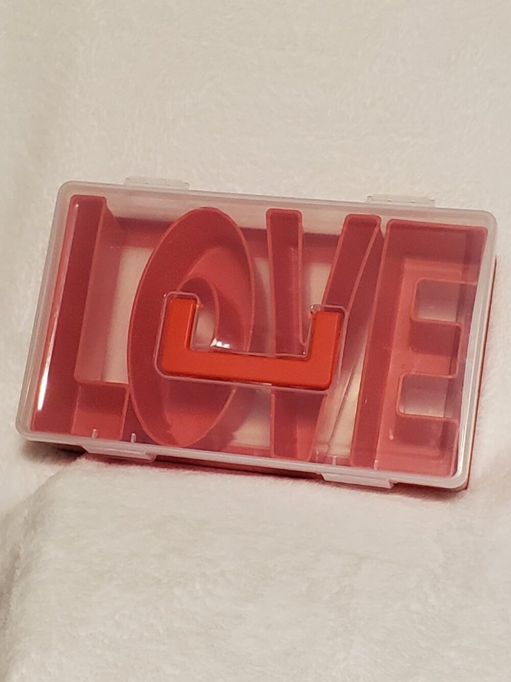 "LOVE" snack tray for snacks on the go!
